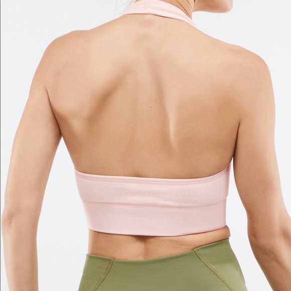 NWOT Fabletics Piper seamless halter  bralette II.  Light pink color - Picture 4 of 5